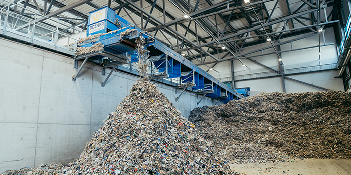 SRF waste at Syklo waste plant.