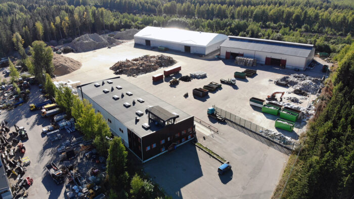 An aerial view of Syklo's circular economy hub in Hyvinkää.